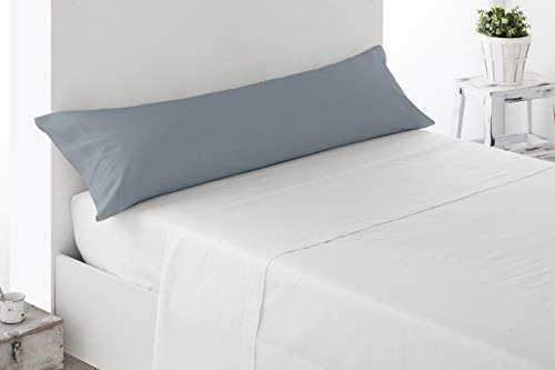 Miracle Home Housse de coussin douce et confortable en coton 50 % polyester Gris 90 cm