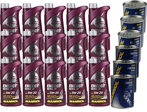 15L Motoröl MANNOL Energy Ultra JP 5W-20 3xMotor Doctor+Motor Flush