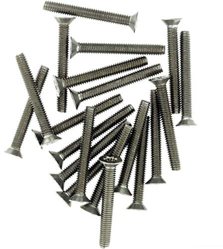 M6 (6 mm x 20 mm) TX-Senkkopfgewinde, Rollschraube, Betonschrauben, Linsenkopfschrauben, Edelstahl (A2), 20 Stück