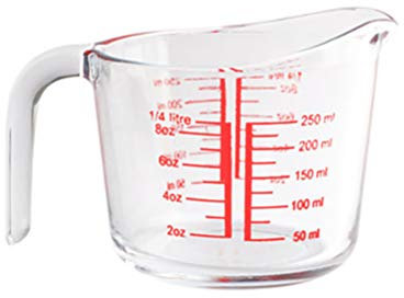 Cabilock Taza Medidora De Vidrio Templado Transparente Escala Para Leche Vaso De Cocina Para Hornear Utensilio Para Medir Material Resistente Altas Temperaturas