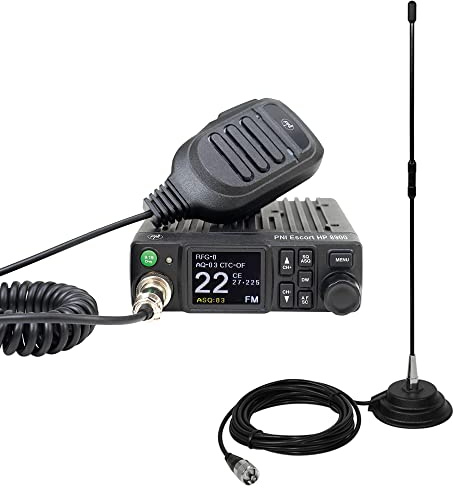 CB-Funk PNI Escort HP 8900 ASQ, 12-24V + CB-Antenne PNI Extra 40 mit Magnetfuß