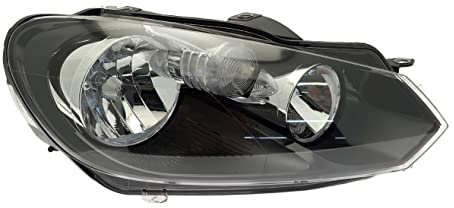 EASYSHOP24H Faro Fanale Proiettore Anteriore DX Destro Per Golf 6 MK6 VI da 2008 a 2011 Alogeno H7 H15 Regolazione Elettrica Completo di Motore Gruppo Ottico Luce Diurna Fanalino