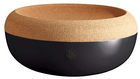 Emile Henry - Taza de conserva/cortador para frutas y verduras (diámetro: 35,5 cm), color negro mate