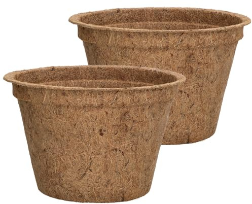 KOTARBAU® Set di 2 vasi da fiori in fibra di cocco, 21,5 x 14 cm