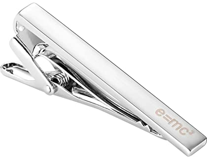 Krawattennadel 5CM, Krawattennadel Silber mit Gravur Edelstahl Rechteck Krawattenklammer Tie Clip Schmuck Geschenke
