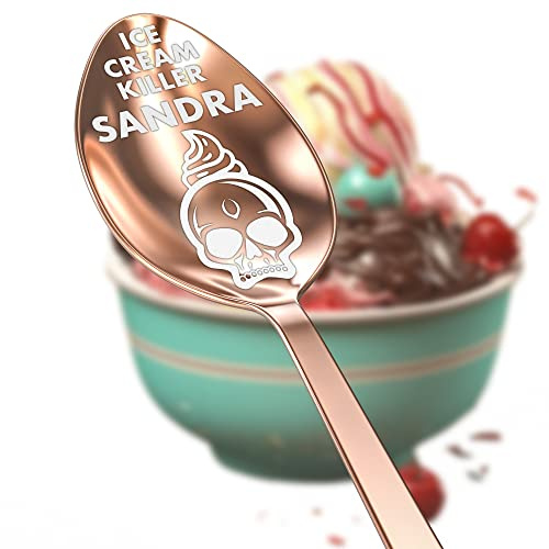 Geschenkfreude Eislöffel personalisiert - Löffel mit Gravur - Roségold | Eislöffel mit Namen, Papa the Ice Cream Killer, Geschenkideen zum Vatertag