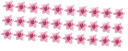 Amosfun 30 STK Weihnachtsblume Glitzernde Weihnachtssternblumen Weihnachtsbaum Weihnachtsstern Blumen Christrose Glitzernder Schüttgut Zylinder Plastik