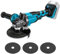 Smerigliatrice angolare, smerigliatrice a batteria con motore brushless, protezione del disco, diametro 125 mm, 3 velocità 10000 RPM per smerigliare (con lama da taglio)