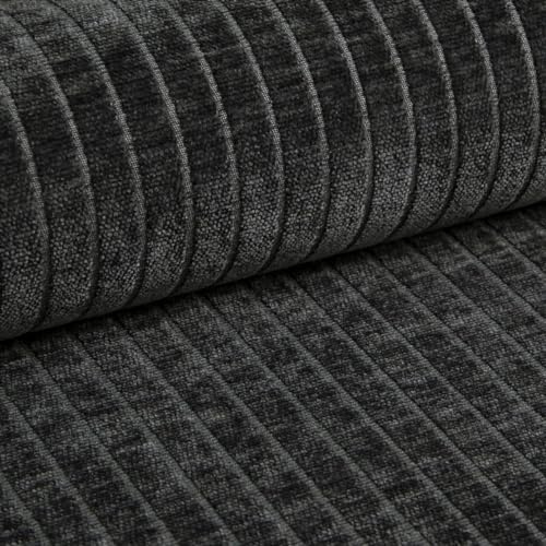 HEKO PANELS Polsterstoff Cord-Optik, Lera, Graphit Anthrazit, 300x142 cm | Cordstoff zum Nähen, Möbelstoff 470 g/m², Abriebfestigkeit 35000 Zyklen, UV-beständig, Polyester