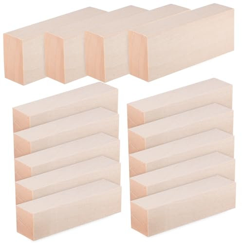 SEWACC 14stücke Holzdübel Quadratische Holzstäbe Zum Basteln Unbehandelte Holzleisten Diy-bastelmaterialien Holzstreifen Zum Schneiden Und Formen