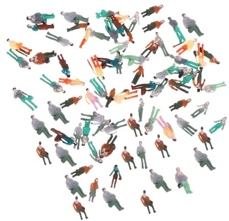 KONTONTY 300piezas Figuras De Pintadas Multicolor Escala n Maquetas De Trenes y Paisajismo Estilos Aleatorios