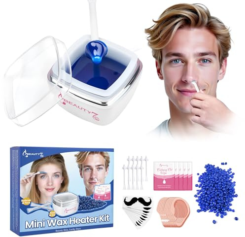 Beauty7 Nasen- und Ohrenhaarentfernung Kit Nasenhaarwachs USB Betrieben