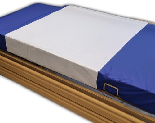 Mehrfach Bettauflage mit Einstecktüchern,2er-Pack, 85x90cm (150x90cm gesamt) Einstecktücher zum Fixieren unter der Matratze, flüssigkeitsundurchlässig, atmungsaktiv, urin- und blutbeständig