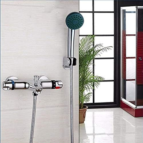 HTTGDGDH Rubinetto Termostatico per Vasca da Bagno, Miscelatore Termostatico A Parete, Maniglia per Doccia, Valvola A Vista, Fondo in Ottone