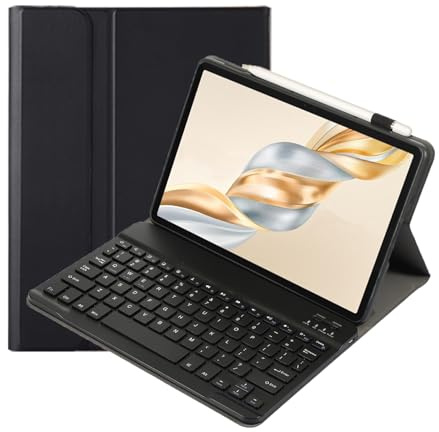 leleyo Funda con teclado para Honor Pad X9a 11.5 Funda Teclado Inalámbrico Bluetooth Magnética Desmontable QWERTY Negro