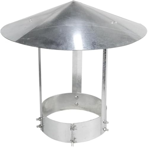 Comignolo per Protezione da Tutte Le intemperie, con Parte Superiore conica, Supporto Robusto e Resistenza al Vento (19 cm/7,4 Pollici)