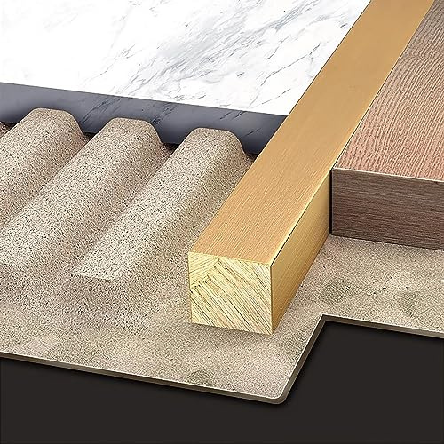 YHNNH Bande de Transition en Laiton Massif – Joint étanche de 1 m for sols stratifiés et vinyles, Durable et sans Danger for Les Enfants(8mmx8mm)