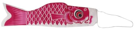 Kisangel Koinobori Windsack 55cm Japanische Karpfenflagge mit Drahtöffnung Fertig zum Aufhängen Dekoration für Boot