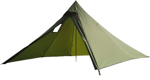 Campingzelte und -unterstände, Winterzelte für Camping | Campng Hot Tipi Trekking Familienzelt - Ultraleichtes Kuppel-Campingzelt, atmungsaktive Tipi-Warmzelte mit Rauchrohrfenster für Wander- und Ru