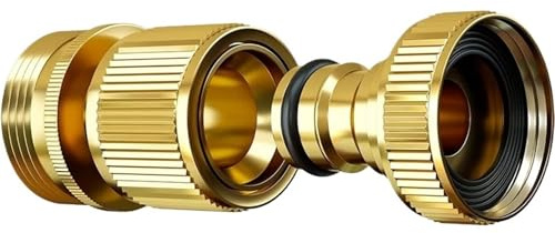 Brass Water Hose Quick Fittings Release Hose Connector Fit for 3/4 Gardening Hoses Garden Hose Quick Disconnect Set(1 Set ()) Plumbing Fittings