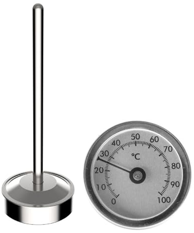 Termometro da latte versatile con scala trasparente, senza batteria, termometro da cucina in acciaio inox
