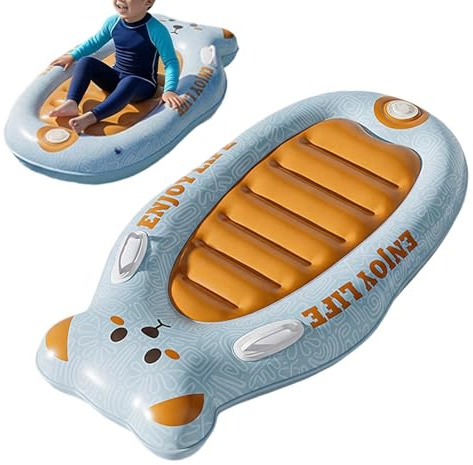 Body Board Uppblåsbar - Beach Pool Surfbräda, Float med handtag, Portable Summer, Water Sport Bodyboard | Säker flytande leksak för flickor Pojkar Lake Water Park Camping Resor Semester Utomhus Splash