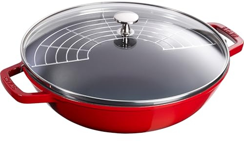 STAUB Cast Iron Perfect Pan, 4.5-quart, Cherry