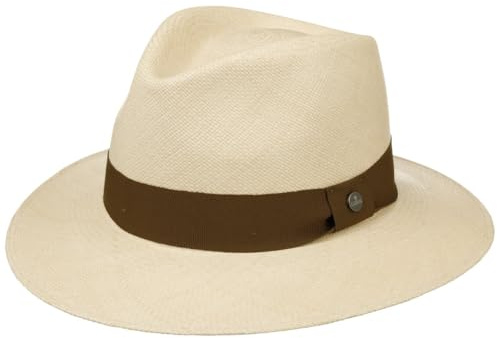 Lierys The Sophisticated Panamahatt by Damer/Herrar - Made in Ecuador traveller hatt stråhatt med grosgrain band, band Vår-sommar Sommar - L (59-60 cm) natur-ljusbrun