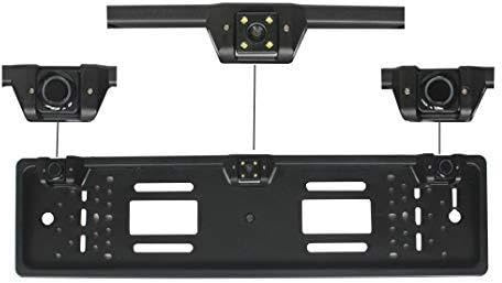 AntDau71 - Kennzeichenhalter DVR mit Rückfahrkamera 4 LEDs und Parksensoren 170° Auto Nachtsicht
