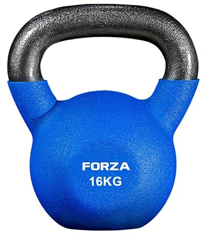 METIS Neopren Kettlebells – 4kg till 20 kg | Hemmaträning och Gym– Vikter för styrketräning | Gjutjärn Kettlebells | 16kg