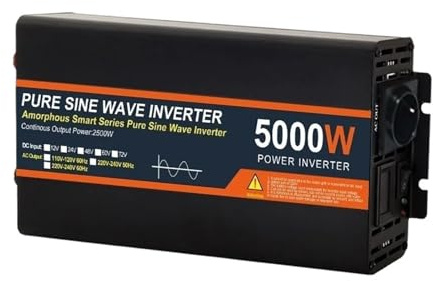 Inversor Onda Sinusoidal Pura 5000 W 4000 W CC 12 V 24 V A CA 220 V 50 Hz 60 Hz Portátil Conversor Banco Energía Inversor Solar Inversor Corriente(12v 5000W)