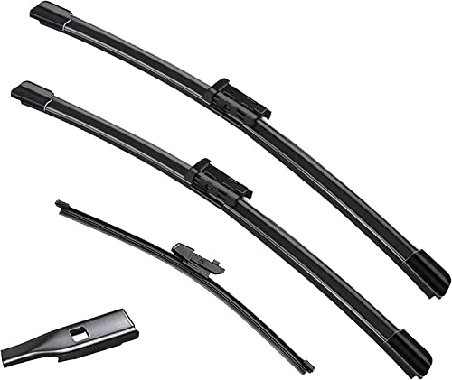 3 Factory Wiper Blade Replacement for VW Volkswagen Tiguan MK2 2018-2021 Original Equipment Windshield Window Wiper Blades Full Set - 25/22/15(Set of 3) | 2019-2023 Touareg, Original Equipment,Front & Rear,25+22+15(Set of 3) Top Lock,All-Weather, Exact Fit, Easy Installation