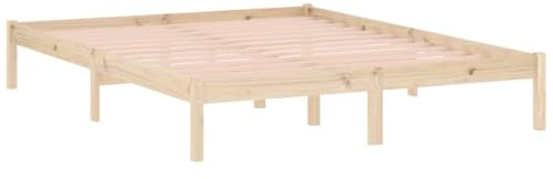 vidaXL Estructura de Cama sin colchón Madera Maciza de Pino 152x203 cm