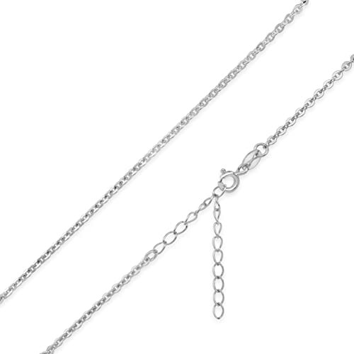 Nagel Jewellery BEssential Ankerkette, Kette Silber 925 ohne Anhänger 18 K Gold vergoldet - 40 cm + 5 cm Verlängerungskette