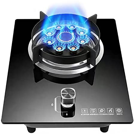 IBOWZ Plaque de Cuisson Gaz Cuisinière à gaz intégrée,cuisinière à gaz à Neuf cavités de 7,2 KW,1 Anneau de Plaque de Cuisson Portable en Fonte,pour réchauffer,Cuisiner,bouillir,Frire,mijoter [Cla
