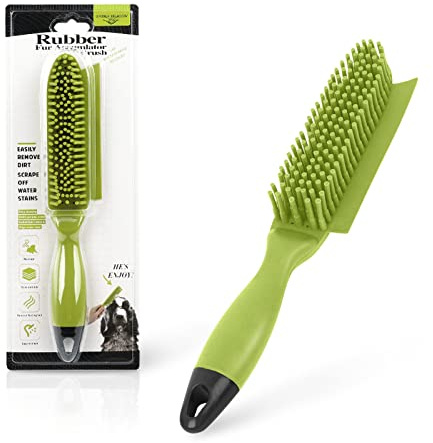 FuninCrea 2 in 1 Professionelle Tierhaarentferner Bürste, Tragbare Gummi Handbürste, Wiederverwendbare Katze Hund Haarentferner Bürste Tierhaarbürste Erfasst Staub Schmutz & Tierhaare von Teppichen
