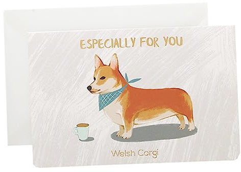 STOBOK 6stücke Handgefertigte Grußkarten Mit Bronzierung Schöne Karten Für Frauen Shiba Inu Und Corgi Muster Jeweils Mit Umschlag Geeignet Für Valentinstag Geburtstag Muttertag Und Mehr