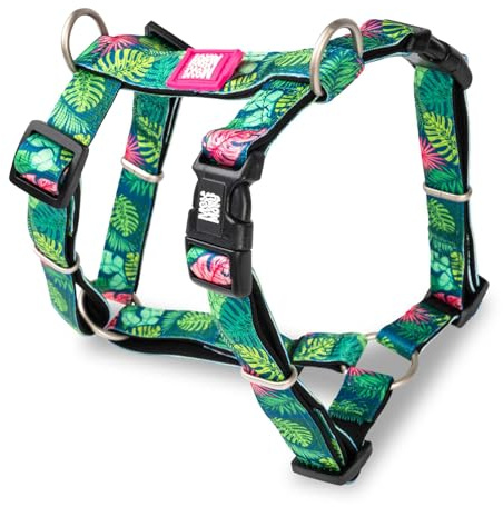 Max & Molly Hundegeschirr in H-Form, Ultrabequemes Geschirr Hund aus Neopren für mittelgroße Hunde, Tropical/M, Gepolstert, Sicher & Ultraleicht – Komfort für deinen treuen Begleiter
