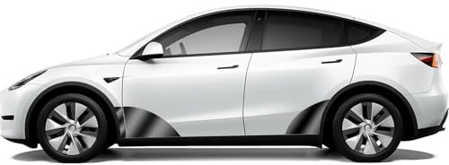 JCAKES Pellicola protettiva per carrozzeria auto invisibile in TPU nero per porta anteriore e posteriore estesa trasparente set di abbigliamento per auto, per Tesla Model 3/Y 2017-2023