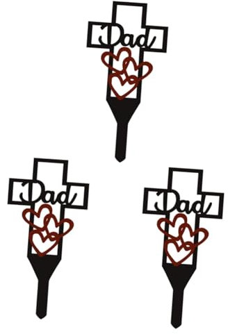 BESPORTBLE 3pièces Commémorative pour Cimetière Piquet Décoratif De Jardin pour Mémoire des pour Décorations Extérieures des