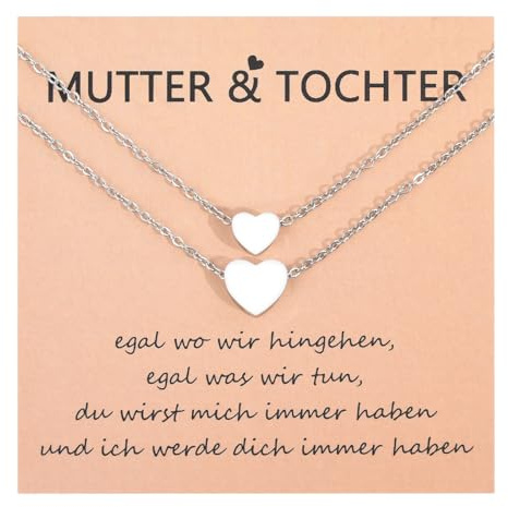SUNSH Mutter Tochter Kette für 2/3 Passende,Mutter Tochter Geschenk,Schmuck für Oma Mutter Tochter,Damen Mädchen Geschenke,Weihnachten, Geburtstag,Schulanfang, Geschenke Zum Muttertag