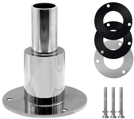 RUNYU Durch Rumpf Auspuff Hautanpassung 24mm, Thru Hull Auspuff Montage | Edelstahl 316 Dieselheizung Standheizung Auspuffrohr für 24mm Abgasschlauch, Standheizung Auspuff Boot für LKW Boot Auto
