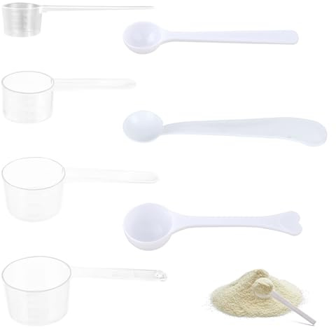 LDBKLGHJ 7 Piezas Conjunto de Cucharas Medidoras : Cuchara Medidora en Gramos, Cuchara Medidora para Proteínas, Cucharas Medidoras, Measuring Cups, Medidores de Cocina - Vaso Medidor para la Cocina
