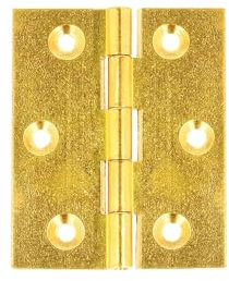 Cerniera Fresata in Ottone, Confezione 2 Pz, Cerniera in Ottone di qualità Fresato per Mobili e Ante, Staffa per Cerniera a Libro Interna, Montaggio Facile e Robustezza Professionale (60 x 50 mm.)