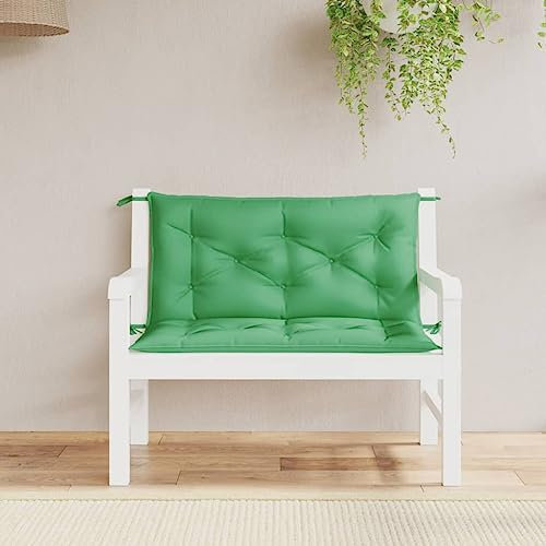 LAPOOH Gartenbank-Auflagen 2 STK. Grün 100x50x7 cm Oxford-Gewebe, Terrassenmöbel, Wetterfeste Bank, Outdoor Bank, Parkbank, Garten Banken, Deko Bank, Gartenmöbel - 361664