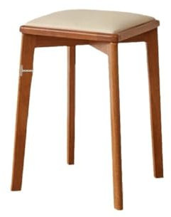 OZLMBERN Massivholzhocker Esstuhl Stapelstuhl weiche Packplatz -Quadrathocker Esstischhocker Haushalt Soft Pack Hocker