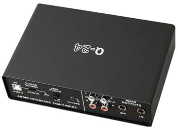 SHEHUALI Mesa de Mezclas de Audio, Tarjeta de Sonido Profesional Q-24 con Monitor de Guitarra eléctrica, grabación en, transmisión for Cantar, computadora, PC, Estudio