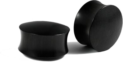 Calefee Träpluggar för öron, unisex öronmätare polerade kupolformade, kroppspiercing smycken örhänge mätare för män, 2 st, 12mm=1/2 inch, Trä, Ingen ädelsten