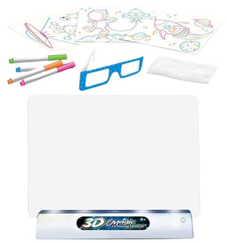 Tableros de escritura mágicos 3D, bloc de dibujo LED para niños, tableros iluminados, tablero de pintura mágica 3D multifuncional, tablero de dibujo fluorescente para niños