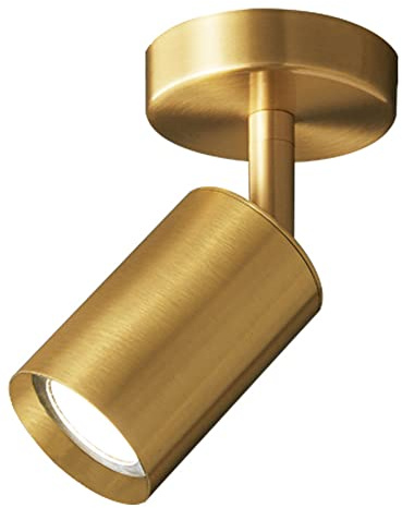 IUokLU Wall lamp Light Luxury All Copper Surface Mounted Spotlight GU10 Modern Minimalist LED Downlight Bedroom Bedside Lamp Lighting Fixture 3-Color Dimming,